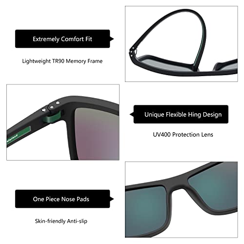ZENOTTIC Polarized Sunglasses for Men Lightweight TR90 Frame UV400 Protection Square Sun Glasses - Image 5