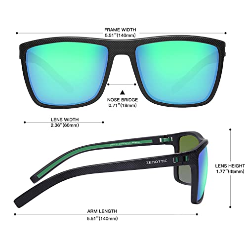 ZENOTTIC Polarized Sunglasses for Men Lightweight TR90 Frame UV400 Protection Square Sun Glasses - Image 4