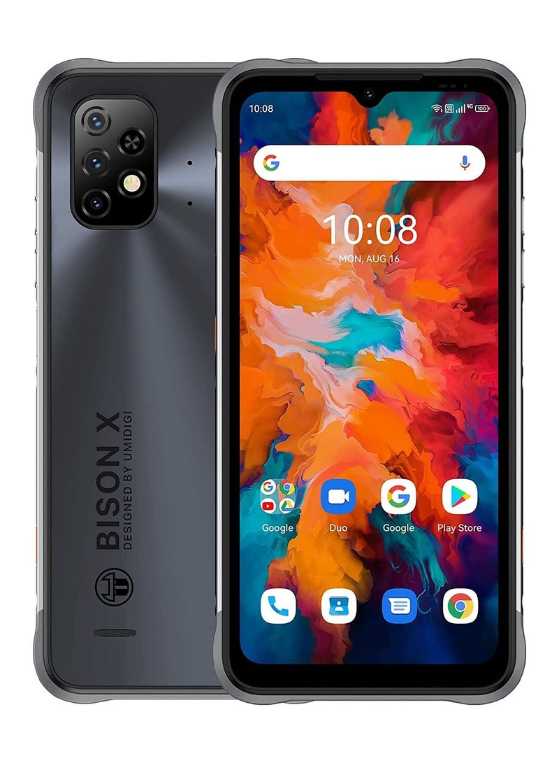 UMIDIGI Bison X10 هواتف ذكية متينة غير مقفلة، 4G+64GB Android 11 IP68/IP69K هاتف مقاوم للماء ومضاد للصدمات Helio P60 كاميرا 20 ميجابكسل 6.53 بوصة FHD+ 6150 مللي أمبير في الساعة شحن سريع الإصدار العالمي NFC هاتف ذكي متين - Image 1