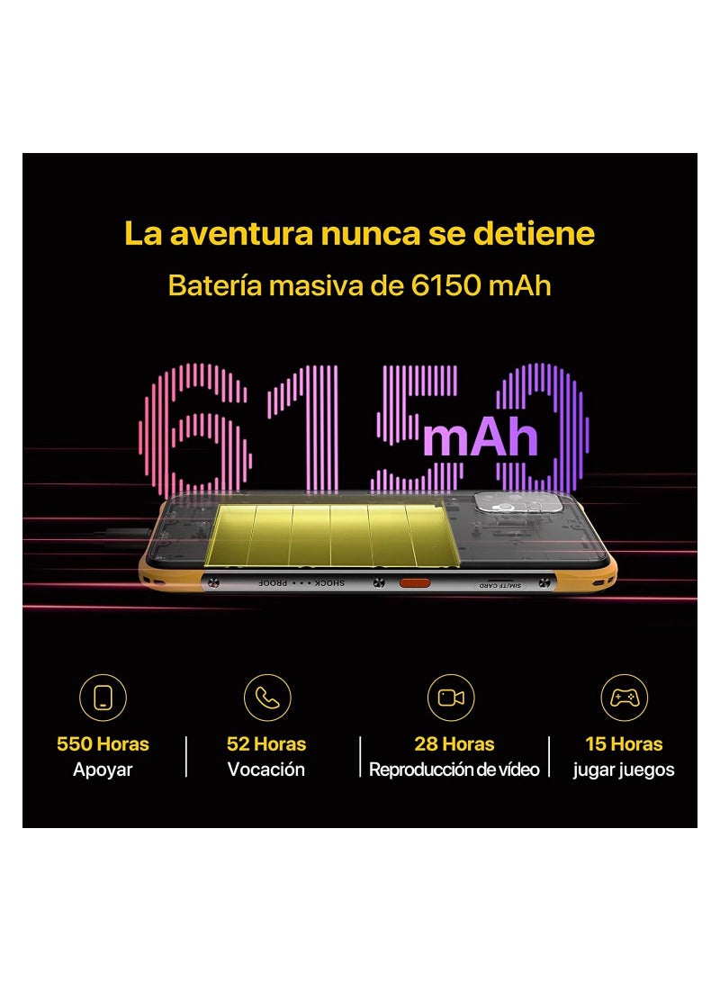 UMIDIGI Bison X10 هواتف ذكية متينة غير مقفلة، 4G+64GB Android 11 IP68/IP69K هاتف مقاوم للماء ومضاد للصدمات Helio P60 كاميرا 20 ميجابكسل 6.53 بوصة FHD+ 6150 مللي أمبير في الساعة شحن سريع الإصدار العالمي NFC هاتف ذكي متين - Image 5