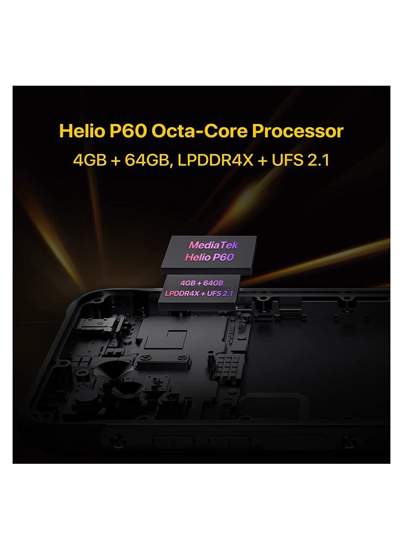 UMIDIGI Bison X10 هواتف ذكية متينة غير مقفلة، 4G+64GB Android 11 IP68/IP69K هاتف مقاوم للماء ومضاد للصدمات Helio P60 كاميرا 20 ميجابكسل 6.53 بوصة FHD+ 6150 مللي أمبير في الساعة شحن سريع الإصدار العالمي NFC هاتف ذكي متين - Image 2