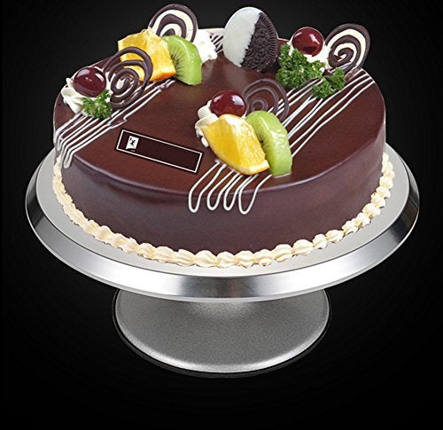 Evwoge Cake Stand, Rotating Cake Decorating Stand Revolving Pottery Stand Turntable with Ball Bearings Diameter Heavy Duty 12 INCH - Image 2