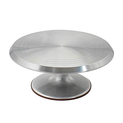 Evwoge Cake Stand, Rotating Cake Decorating Stand Revolving Pottery Stand Turntable with Ball Bearings Diameter Heavy Duty 12 INCH - Image 1