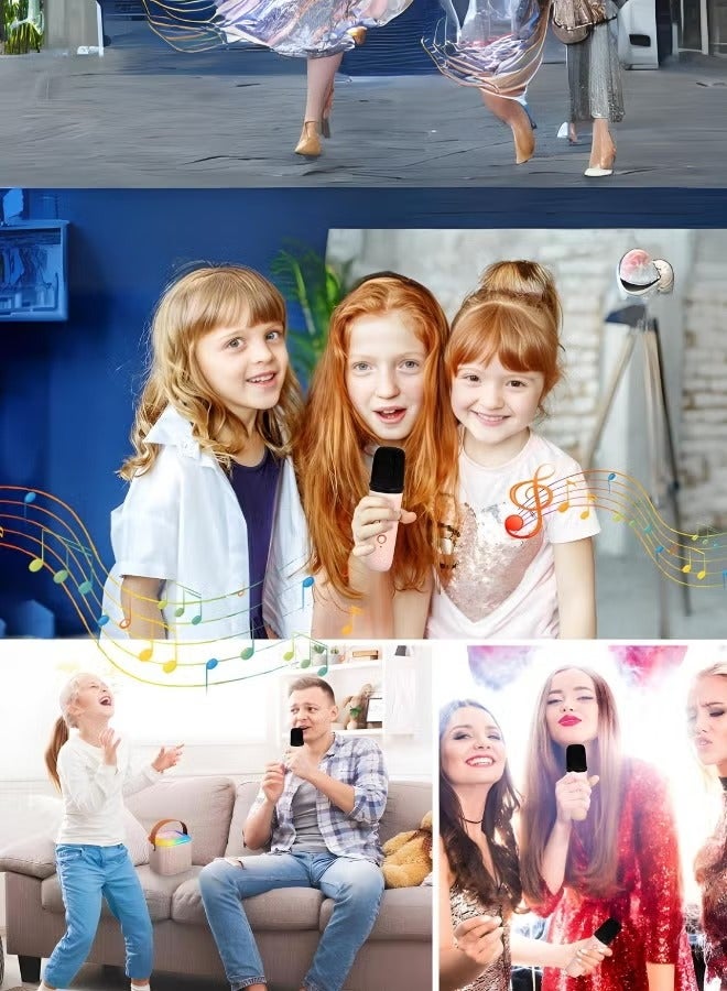 Kids Mini Portable Bluetooth Karaoke Speaker with 2 Wireless Microphones for Home Enjoyment Party  - Image 5