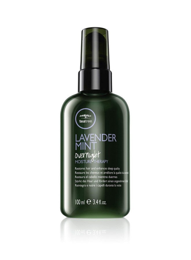 Tea Tree Lavender Mint Overnight Moisture Therapy Leavein Treatment Restores Hair + Enhances Sleep Quality For Coarse Curly + Dry Hair 3.4 Fl. Oz. - Image 1