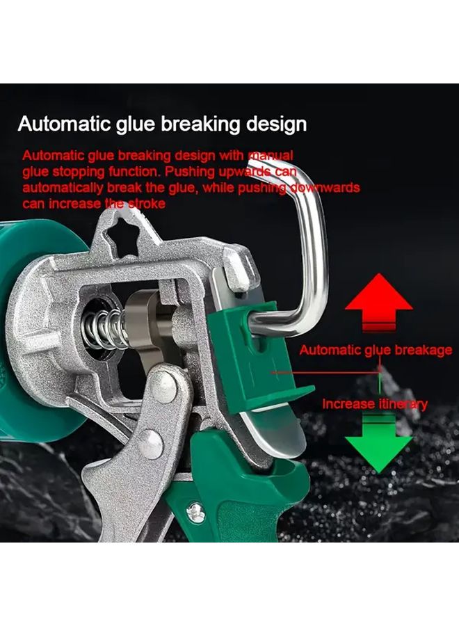 1PC Green Handle Rotating Glass Glue Gun Manual Effortless Dispensing For DIY Home Improvement - Image 3