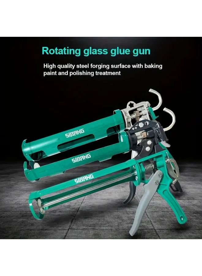 1PC Green Handle Rotating Glass Glue Gun Manual Effortless Dispensing For DIY Home Improvement - Image 2