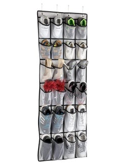 Oasisgalore Over the Door Shoe Organizer, 24-Pocket Hanging Closet Rack, Portable & Wall-Mountable  - Image 2