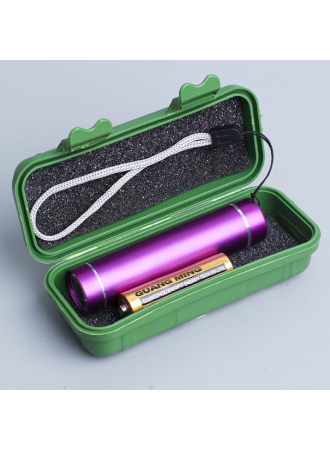 Dry Battery Flashlight Reading Student Dormitory Special Strong Light Super Bright Children's Eye Protection Small Flashlight-Product Specifications:Purple (2 Aa Batteries For Collection)  - Image 1