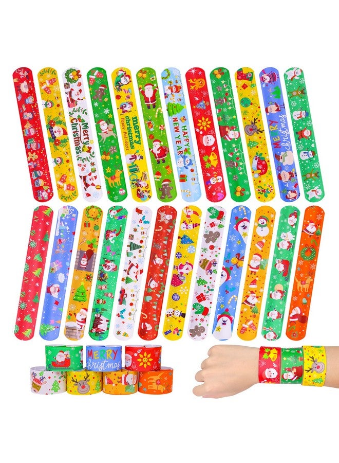 MGparty 72Pcs Christmas Slap Bracelets Party Favors Toys For Kids Xmas Party Favors Christmas Stocking Stuffers Gifts Birthday Gifts (Christmas) - Image 2