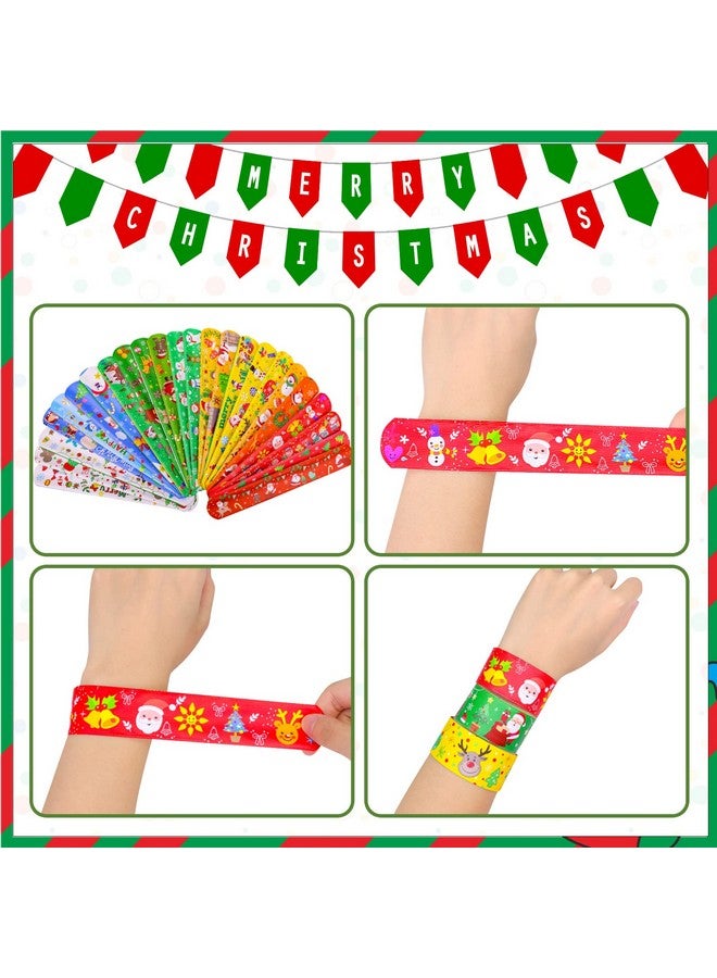 MGparty 72Pcs Christmas Slap Bracelets Party Favors Toys For Kids Xmas Party Favors Christmas Stocking Stuffers Gifts Birthday Gifts (Christmas) - Image 4