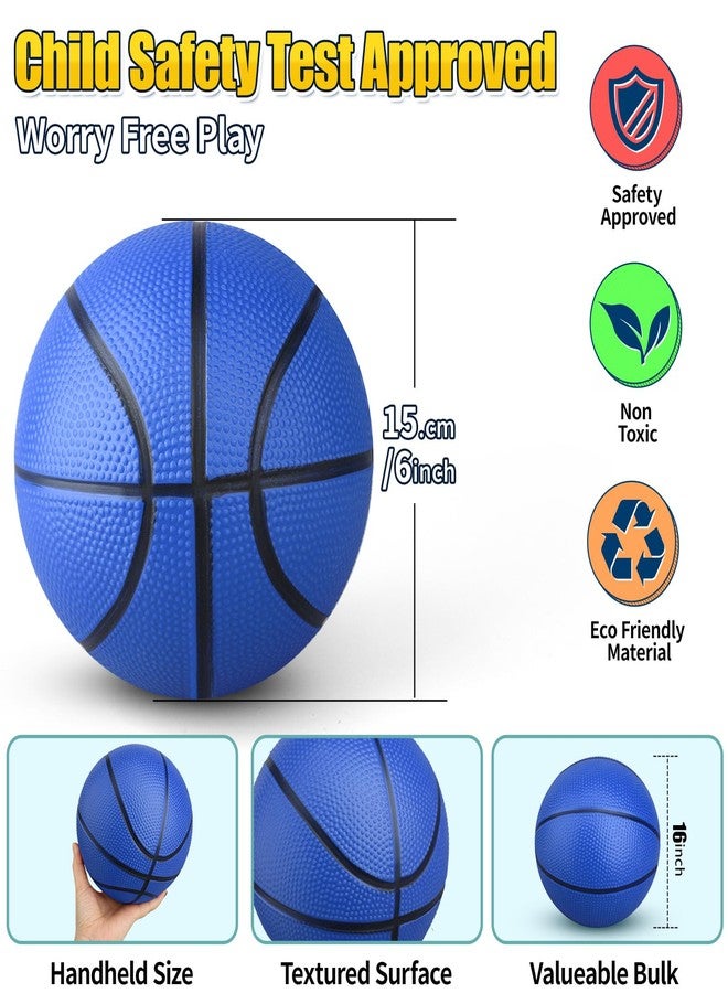 Anzmtosn Mini Basketball Toys for Indoor Door Hoops - 7 Inch Pool Toys with Pump, Beach Balls Toy, 7" Pool Basketball for Pool Inflatables Hoops, Playground, Outdoor, Lawn, Arcade Game 5 Pack - Image 4