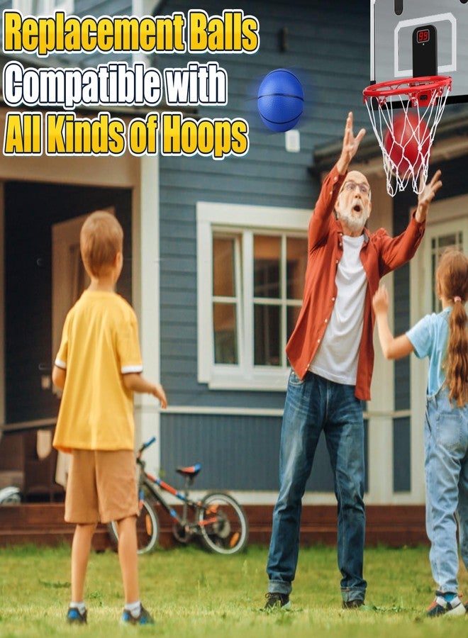 Anzmtosn Mini Basketball Toys for Indoor Door Hoops - 7 Inch Pool Toys with Pump, Beach Balls Toy, 7" Pool Basketball for Pool Inflatables Hoops, Playground, Outdoor, Lawn, Arcade Game 5 Pack - Image 3