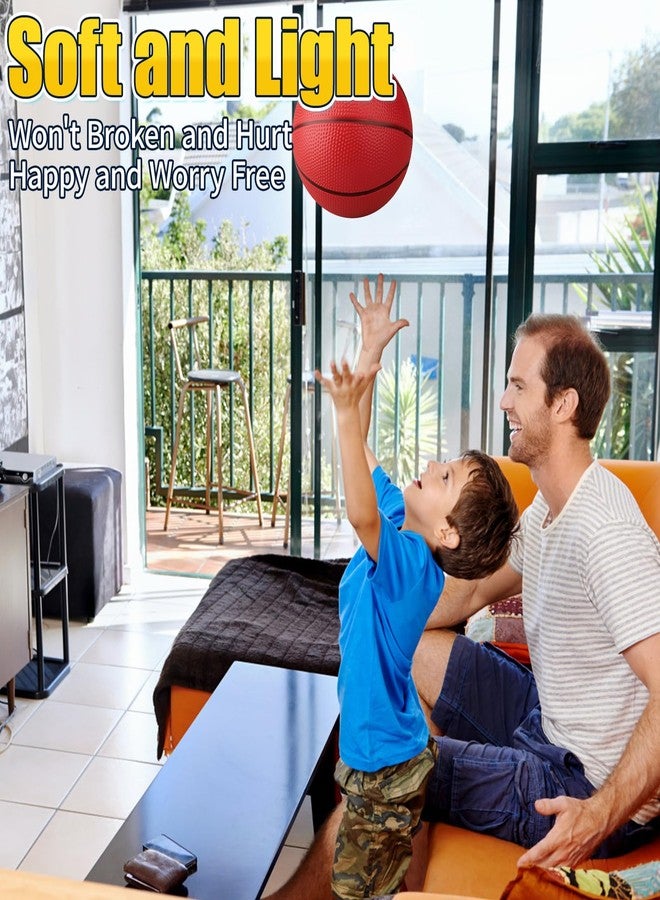 Anzmtosn Mini Basketball Toys for Indoor Door Hoops - 7 Inch Pool Toys with Pump, Beach Balls Toy, 7" Pool Basketball for Pool Inflatables Hoops, Playground, Outdoor, Lawn, Arcade Game 5 Pack - Image 5