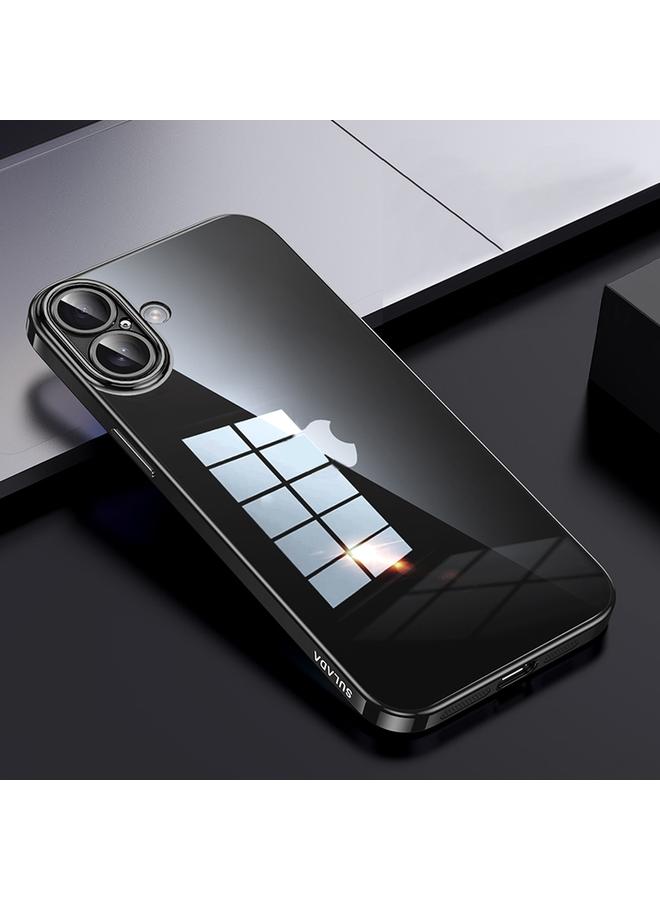 The Bros Case For iPhone 16 Shine Through Series Plating TPU Transparent Phone Case