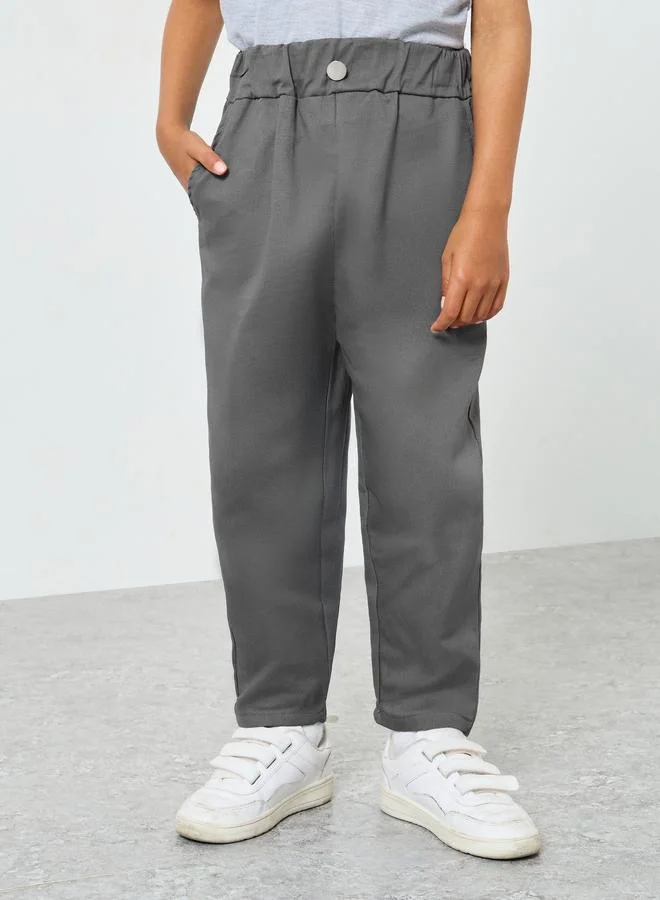Styli Boys Cotton Pants with Side Pocket