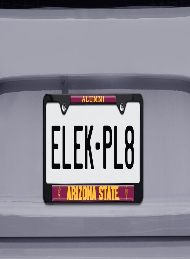 Elektroplate Officially Licensed Arizona State University Alumni 3D Doming Black All-Metal Standard Size License Plate Frame Tag Holder for Cars/SUVs/Trucks Weatherproof Automotive Accessory - Image 2