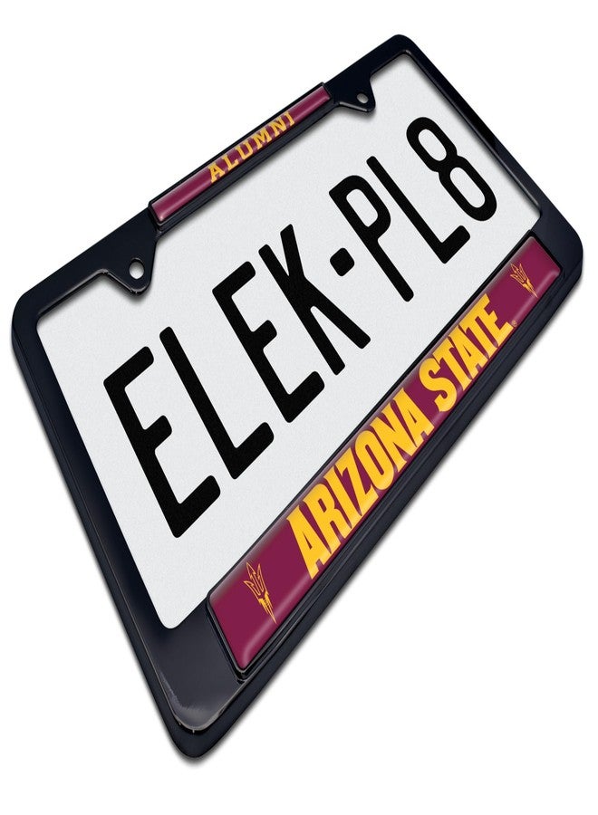Elektroplate Officially Licensed Arizona State University Alumni 3D Doming Black All-Metal Standard Size License Plate Frame Tag Holder for Cars/SUVs/Trucks Weatherproof Automotive Accessory - Image 4