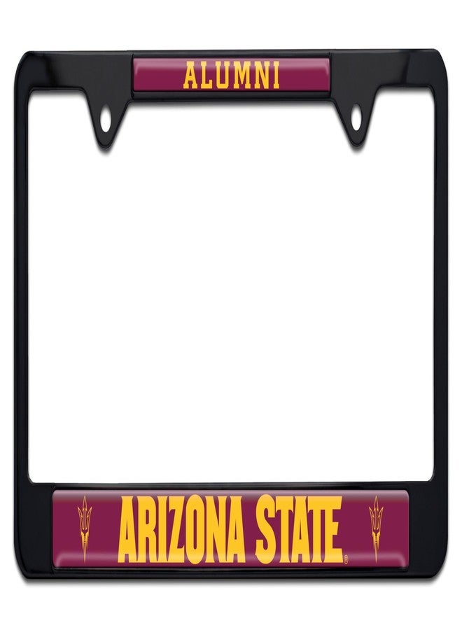 Elektroplate Officially Licensed Arizona State University Alumni 3D Doming Black All-Metal Standard Size License Plate Frame Tag Holder for Cars/SUVs/Trucks Weatherproof Automotive Accessory - Image 1