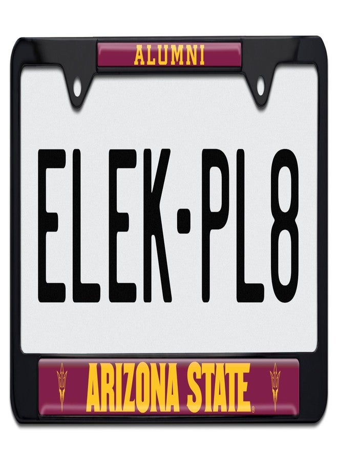 Elektroplate Officially Licensed Arizona State University Alumni 3D Doming Black All-Metal Standard Size License Plate Frame Tag Holder for Cars/SUVs/Trucks Weatherproof Automotive Accessory - Image 5