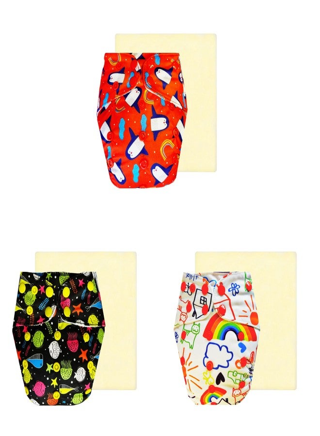 حفاضات دمبلدو إيليت القماشية مع طبقة امتصاص سحرية (عبوة من 3) | ملائمة محكمة | طبقة امتصاص من 6 طبقات | سريعة الجفاف | مثالية لفصل الصيف الهندي | من 3 أشهر إلى 3 سنوات | للجنسين - Image 1