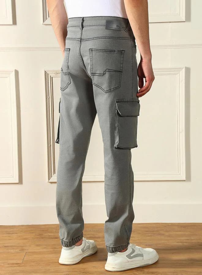 Dennis Lingo Regular Fit Cargo Joggers with Elastic Cuffed by Styli