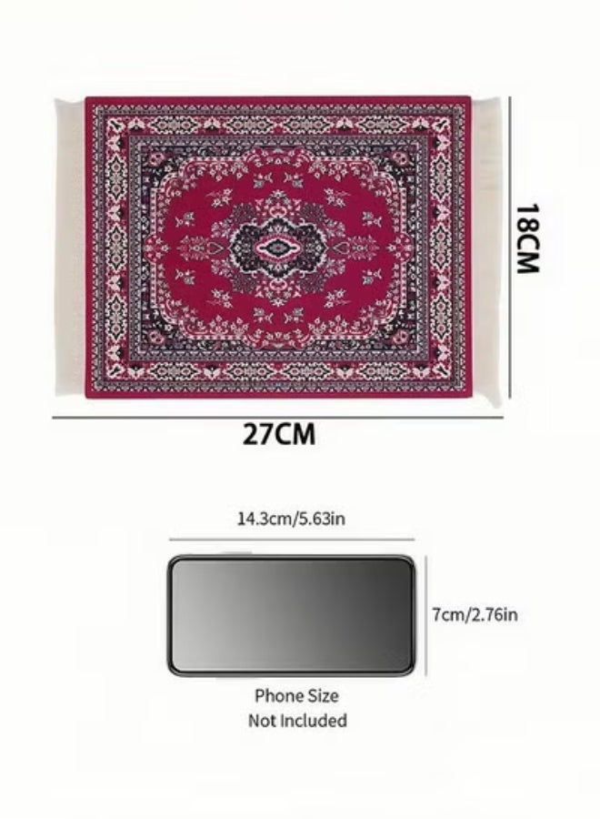 Peachjoy Coffee Mat Coffee Cup Mat Coffee Mug MatTable Mat Mouse Pad Rubber Rectangle 26.5x18x0.5 cm Red - Image 5