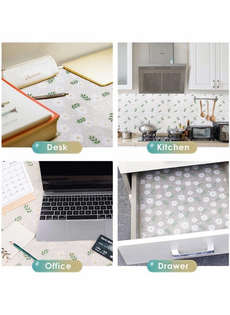 NIBEMINENT - Kitchen Cabinet Liner, Shelf Paper Drawer, Cupboard, Non Adhesive Anti Mildew Slip Waterproof Drawer Mat for Home Office and (30x300cm) - Image 1