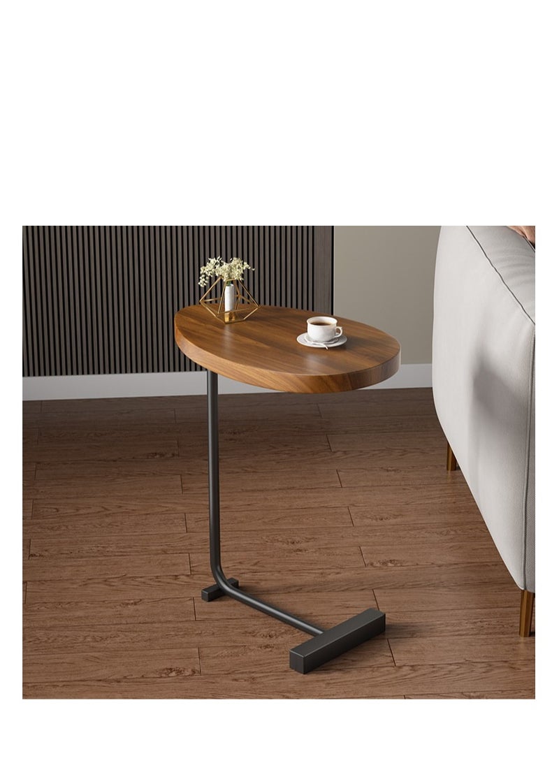 Y&D Small Side Table C Shaped End Table for Sofa and Bed, TV Tray Table with Metal Frame for Couch, Living Room, Bedroom - Image 1