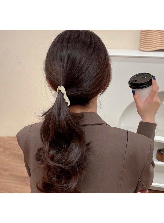 Hapdoo Apdoo 6Pcs Bow Oval Banana Clips Hair Banana Hair Clips For Medium Thin Hair 4.1 Inch Matte Strong Hold Half Ponytail Bun Holder Hair Jaw Clips Barrettes Styling Accessories For Women Girls - Image 5