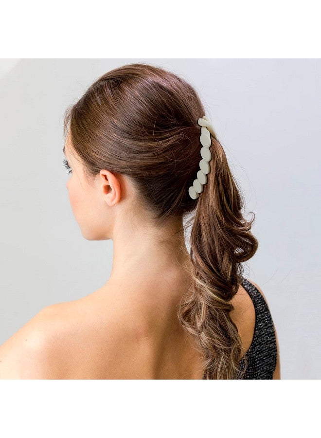 Hapdoo Apdoo 6Pcs Bow Oval Banana Clips Hair Banana Hair Clips For Medium Thin Hair 4.1 Inch Matte Strong Hold Half Ponytail Bun Holder Hair Jaw Clips Barrettes Styling Accessories For Women Girls - Image 4