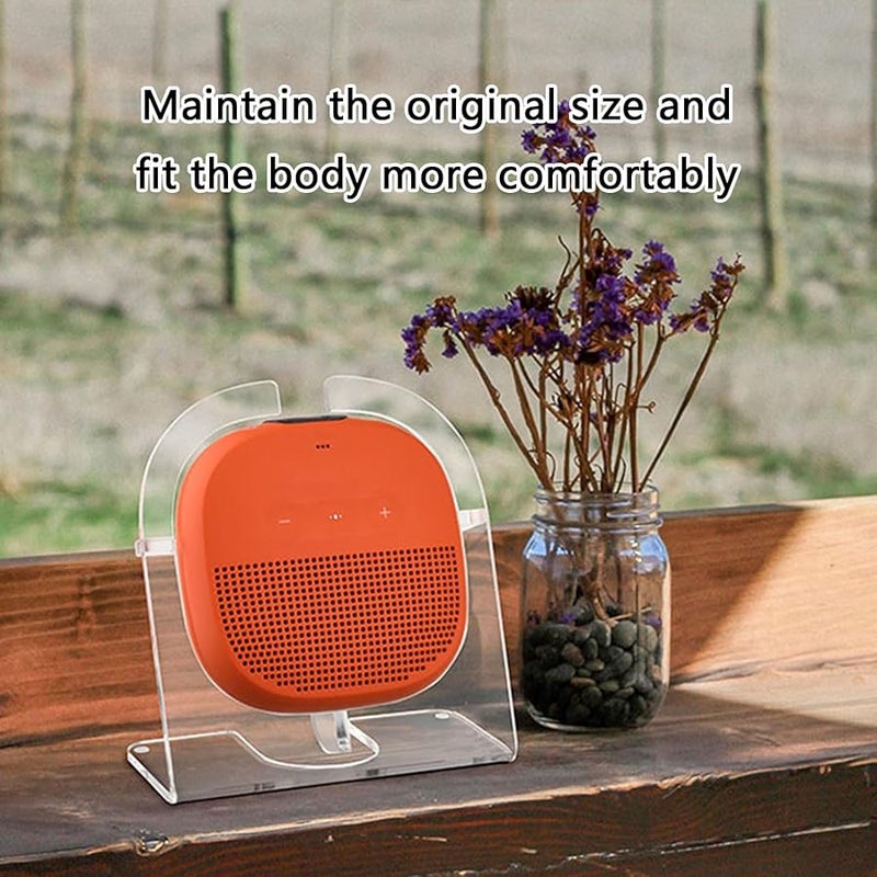 Transparent Speaker Stand Secure Slip Proof Storage Solution for Small Speakers - Image 3