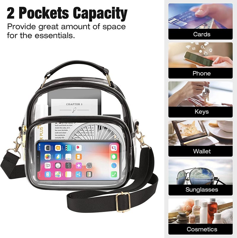 Women's Crossbody Bag with Tassel, PVC Large Capacity - Image 3