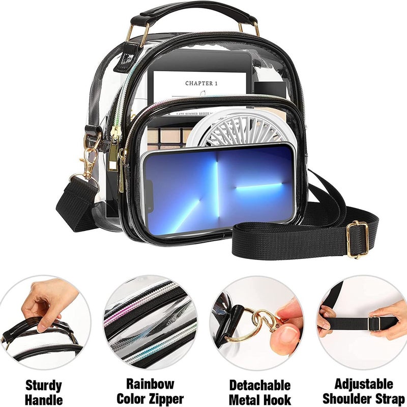 Women's Crossbody Bag with Tassel, PVC Large Capacity - Image 2