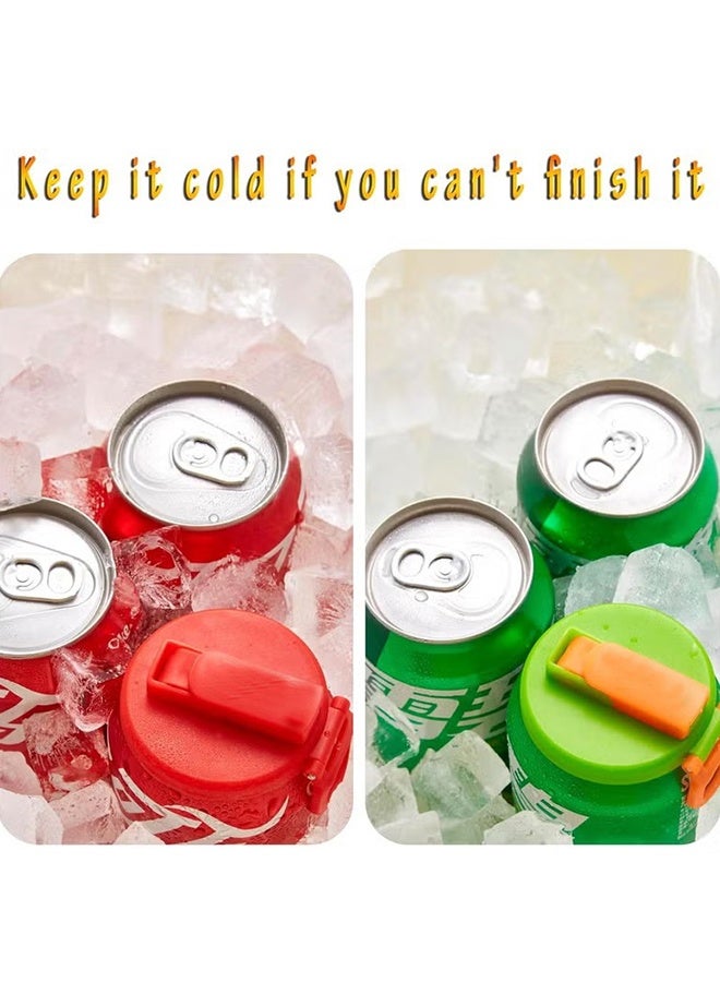 KANGLI 4-Pack Reusable Soda Can Lids with Silicone Straws – Leakproof, Can Covers for Standard Cans – Ideal for Soda, Juice – Dishwasher Safe & Portable - Image 3