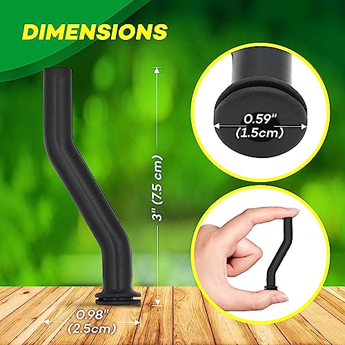 Calvana (2-pack) Calvana 596163 Rubber Vacuum Hose, 3" Tractor Vacuum Pump Hoses, Compatible with Briggs & Stratton, John Deere Lawnmower Engine Parts, 797408, 593998, Black - Image 2