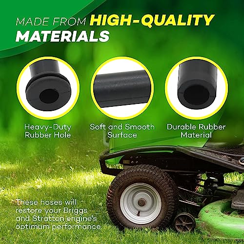 Calvana (2-pack) Calvana 596163 Rubber Vacuum Hose, 3" Tractor Vacuum Pump Hoses, Compatible with Briggs & Stratton, John Deere Lawnmower Engine Parts, 797408, 593998, Black - Image 3