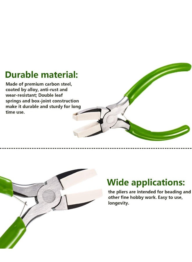 2 Pieces Jewelry Making Tool, 6 IN 1 Jewelry Bail Making Pliers and Nylon Jaw Flat Nose Pliers Loop Pliers for Jewelry Making Beading Looping Shaping Wire DIY Crafts  - Image 4
