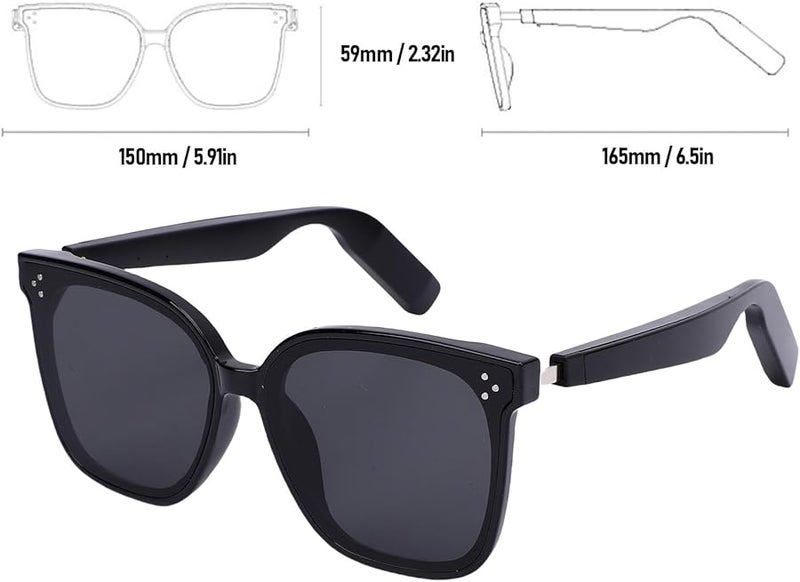 Aramox Smart Audio Sunglasses With 10mm Speakers 360 Immersive Sound Magnetic Charging - Image 3