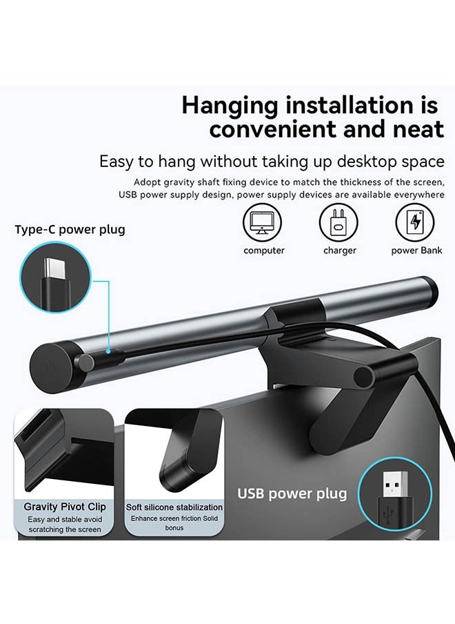 Arabest Monitor Light, No Glare Monitor Light Bar with Mechanical Switch and Wireless Remote Dual Control, Stepless Dimming with USB Powered Desk Lamp for Professional Designer and Software Programmer  - Image 4