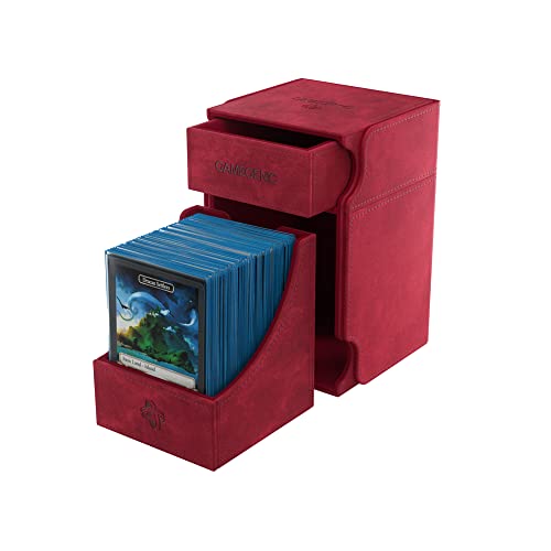 GameGenic Deck Box Watchtower XL Red 100CT Durable and Sturdy TCG OCG CCG Card Storage Compatible with Pokemon Yugioh Commander and MTG Magic The Gathering Cards - Image 3