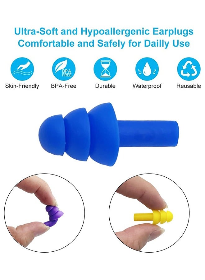 Generic 12 Pairs Reusable Silicone EarPlugs, Waterproof Hypoallergenic Noise Reduction Ear Plugs for Hearing Protection, Suitable for Sleeping, Snoring, Swimming, Concerts  - Image 3