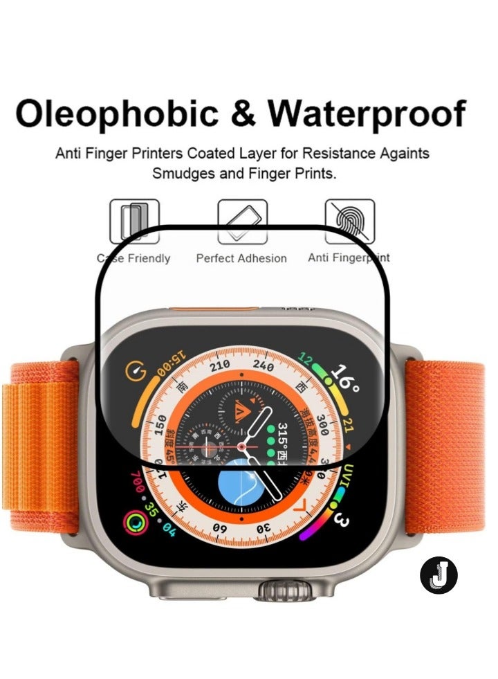 JAJEEK "2024 3-Pack Screen Protector for Apple Watch Ultra 2 49mm (2023) – Full Coverage, Anti-Bubble, Wear-Resistant Composite Protective Film" - Image 5