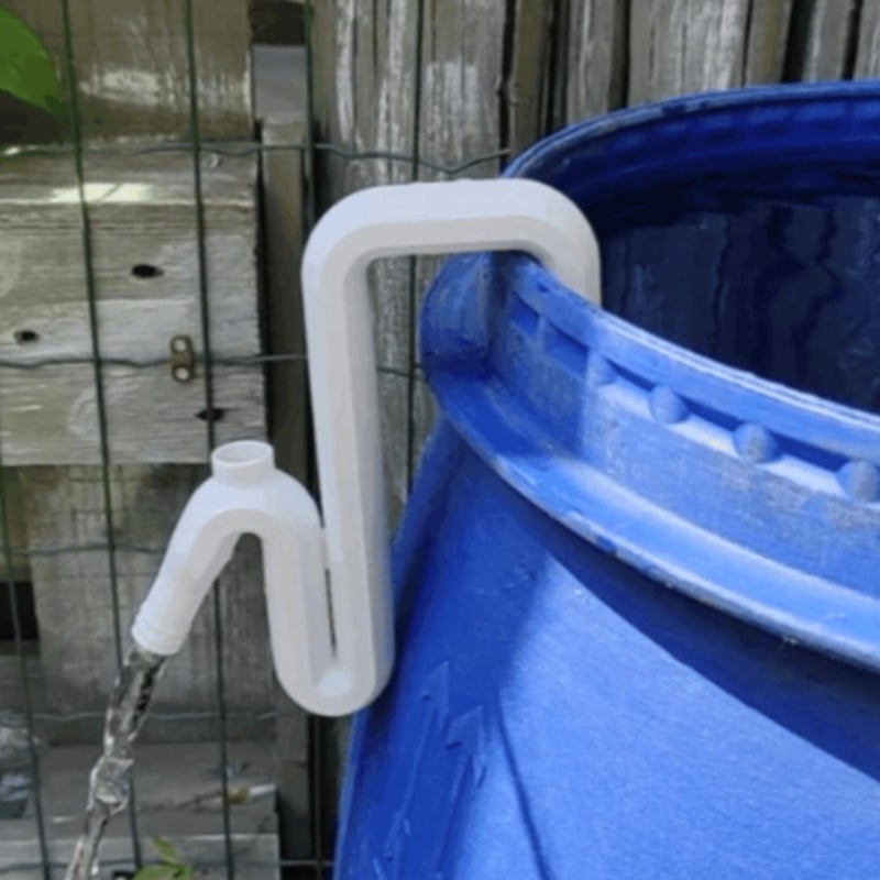 White Self Priming Siphon Hose Kit for Rainwater Harvesting and Overflow - Image 4