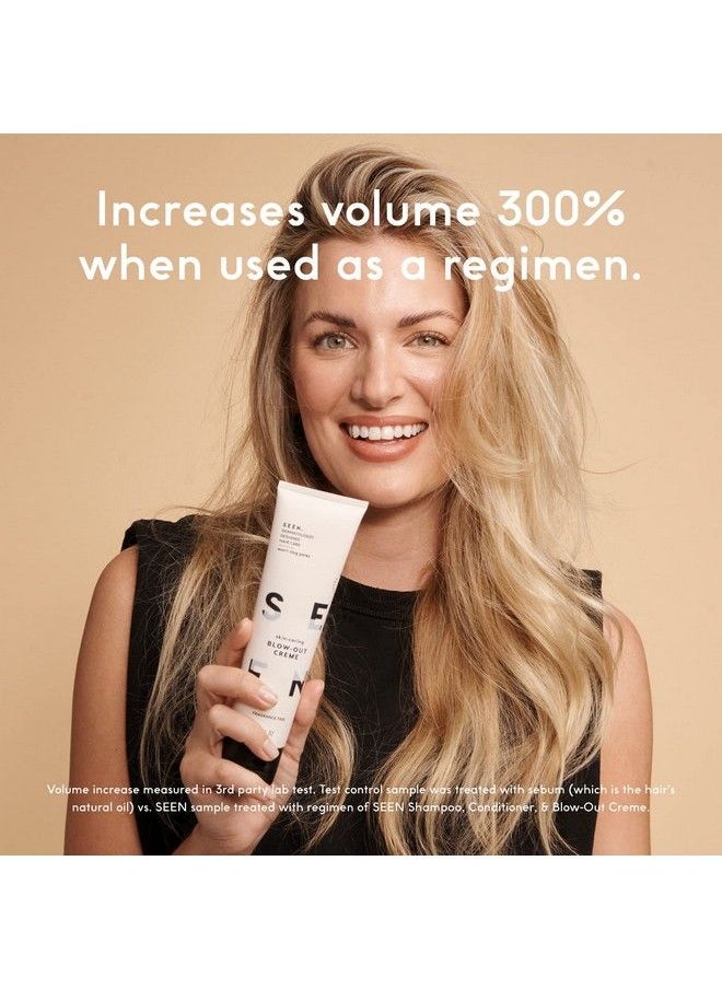 Seen Blowout Creme Fragrance Free Noncomedogenic & Sulfatefree Blow Out Hair Cream Reduces Frizz Heat Protectant Safe For Sensitive Eczema & Acne Prone Skin  - Image 5