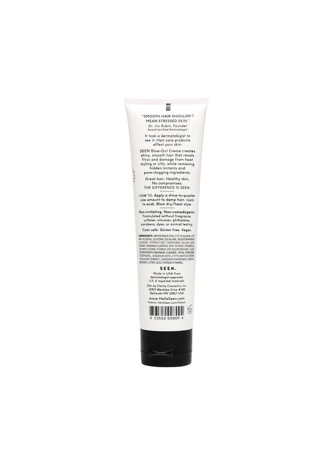 Seen Blowout Creme Fragrance Free Noncomedogenic & Sulfatefree Blow Out Hair Cream Reduces Frizz Heat Protectant Safe For Sensitive Eczema & Acne Prone Skin  - Image 3