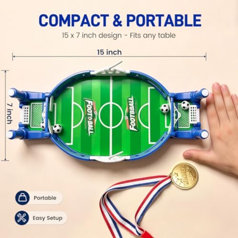 Soccer Board Game for,Party Battle Board Toy Mini Foosball Tabletop Games Soccer Gifts for Boys Girls Birthday - Image 2