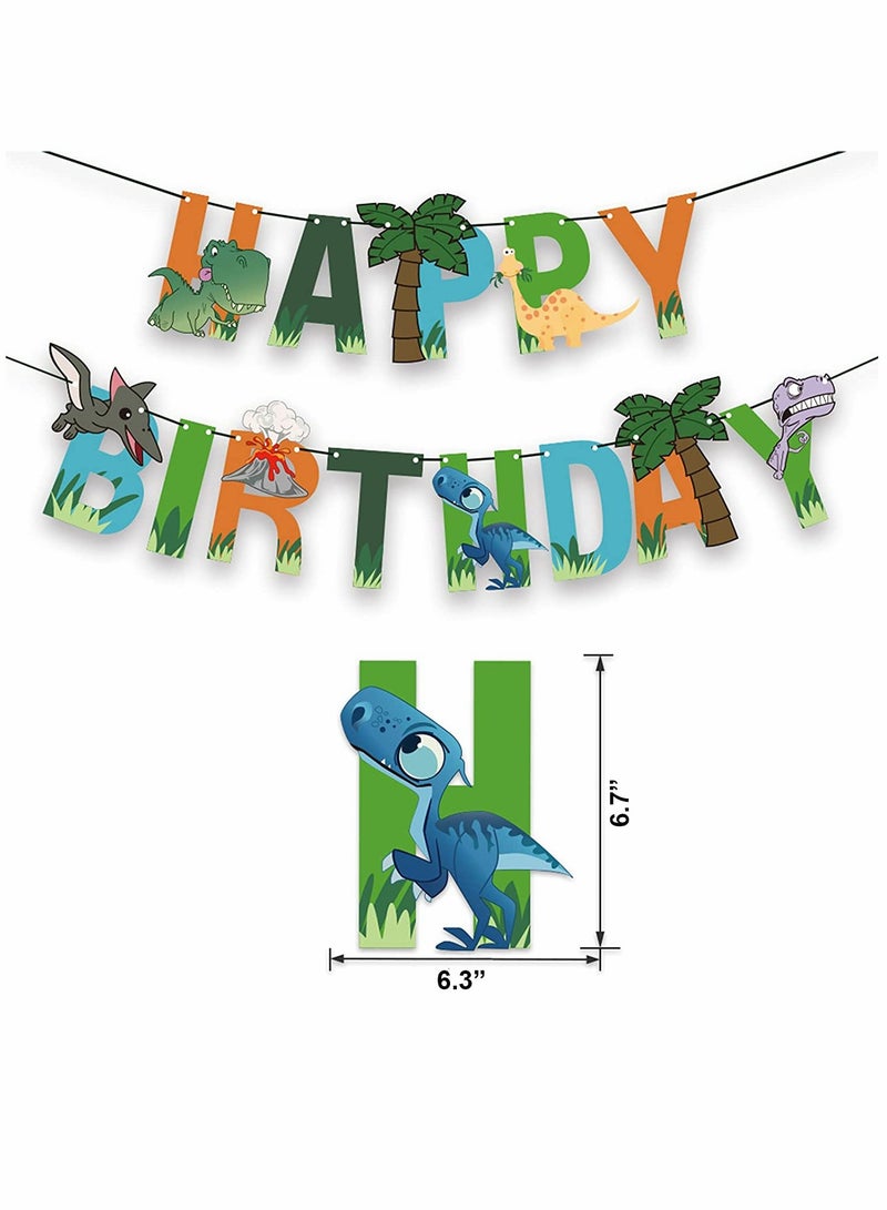 KASTWAVE Balloons, Party Decoration, Dinosaur Latex Balloons, Happy Birthday Banners, Dinosaur Party Balloons Decorations, for Birthday Wedding Baby Shower, Party Supplies Favors, 35 Pcs - Image 2