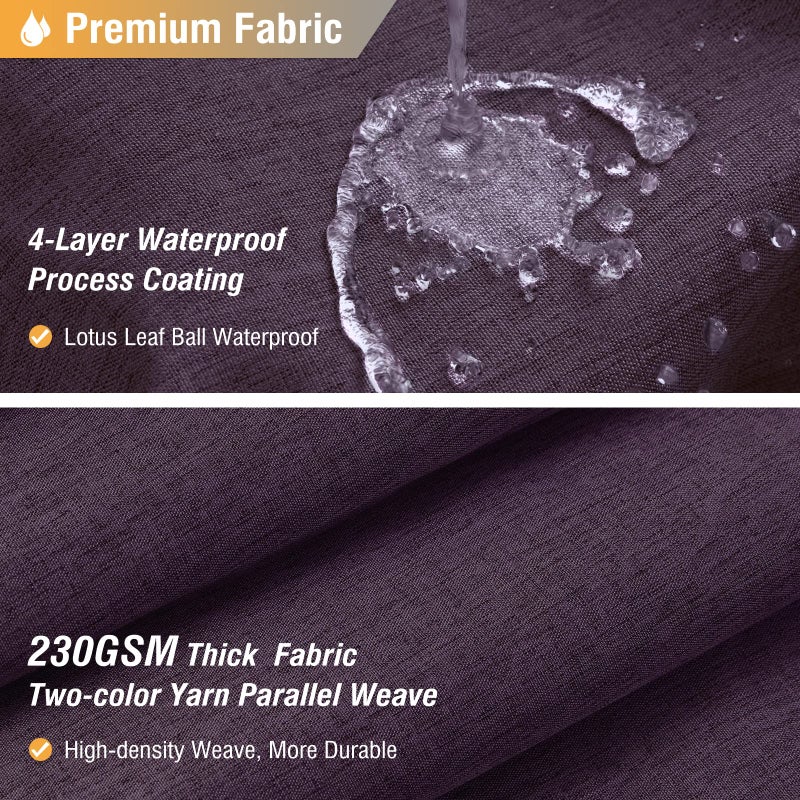 BTTN Purple Shower Curtain - Linen Textured Heavy Duty Waterproof Cloth Shower Curtain Set with 12 Plastic Hooks  Hotel Spa Luxury Simple Decorative Thick Fabric Shower Curtains for Bathroom - 72x72 - Image 2