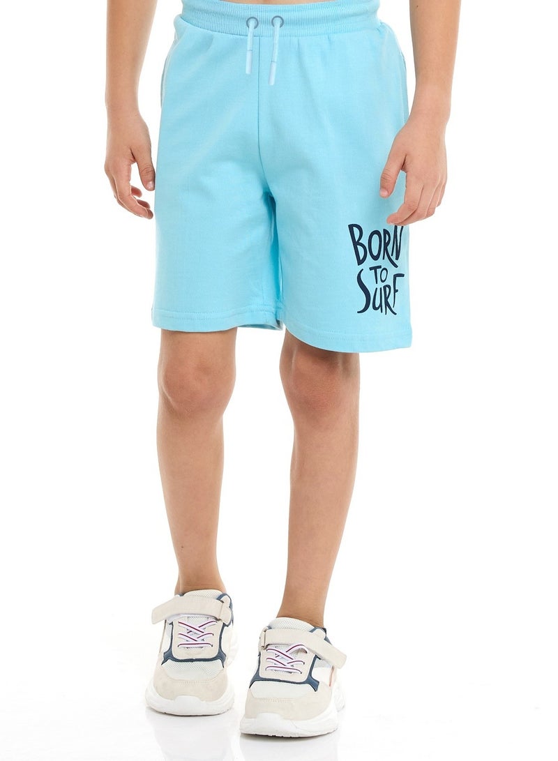 Victor and Jane 2 Piece Sets with Matching Tshirt And Slogan Print Shorts with Elasticated Waist - Image 4